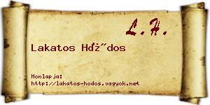 Lakatos Hódos névjegykártya